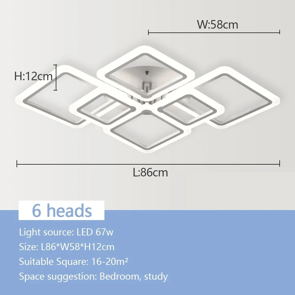 Nordic Square Pendant Light Ceiling Lamp