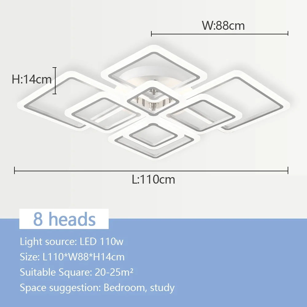 Nordic Square Pendant Light Ceiling Lamp