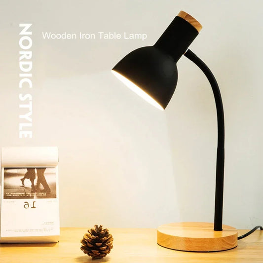 Desk Lamp Creative Wooden art