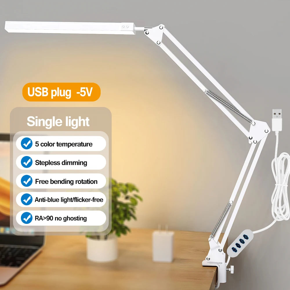 Desk Lamp Adjustable Foldable for Home