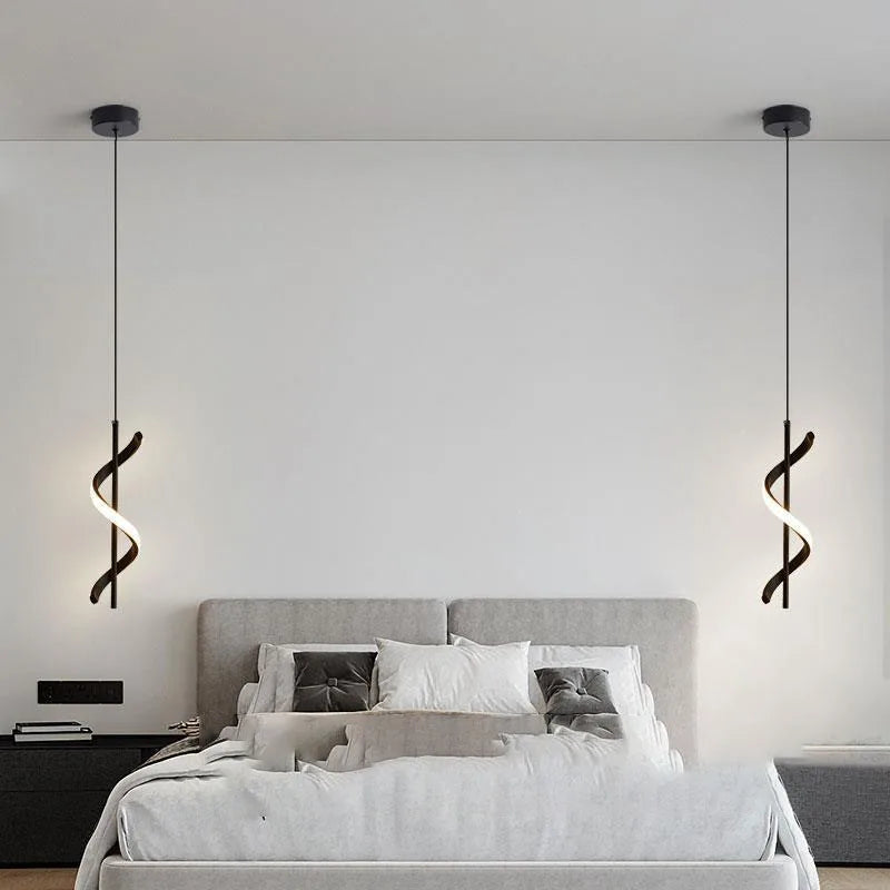 Lustre Bedside Rotating Chandelier Pendant Lights