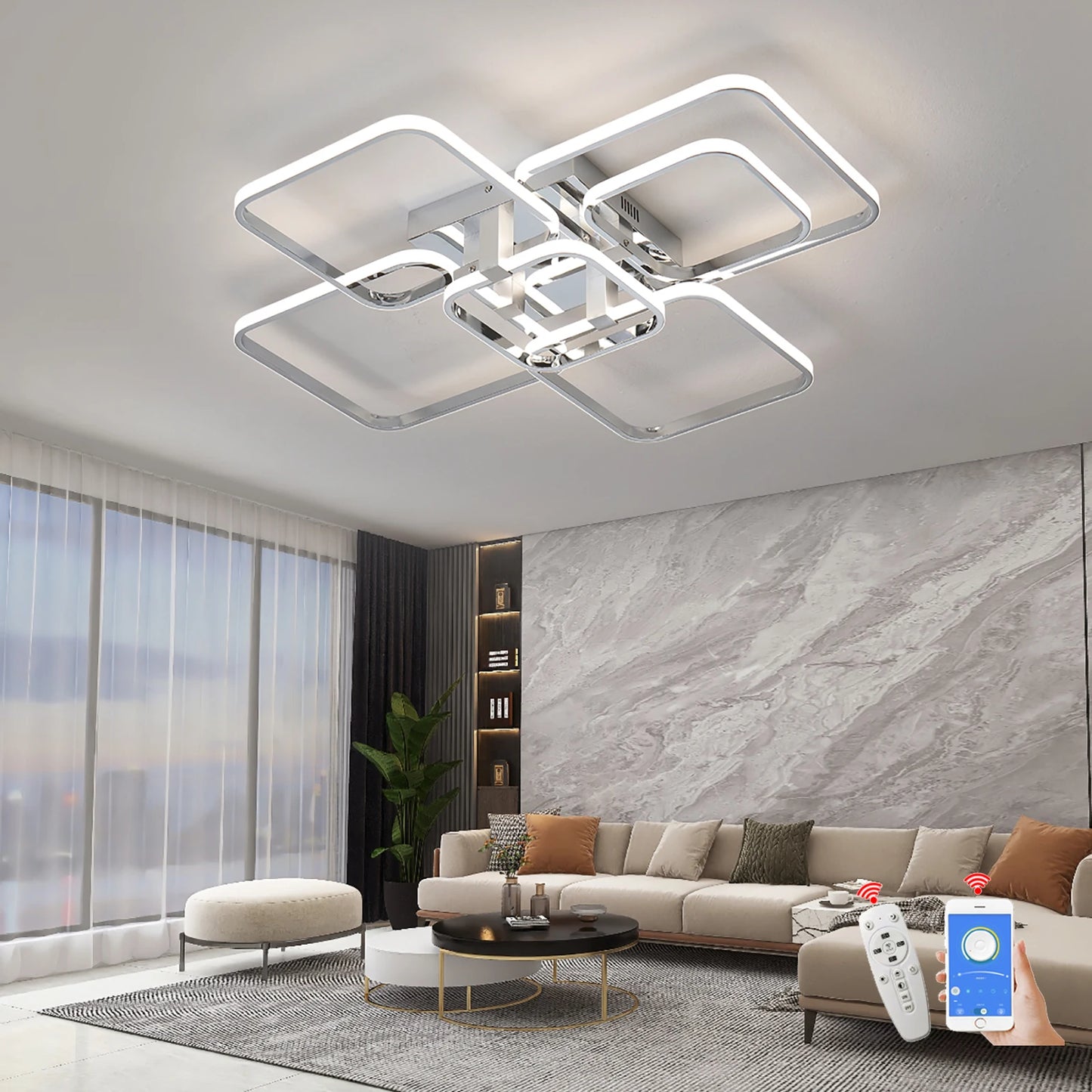 Modern chandeliers dimmable ceiling chandeleir