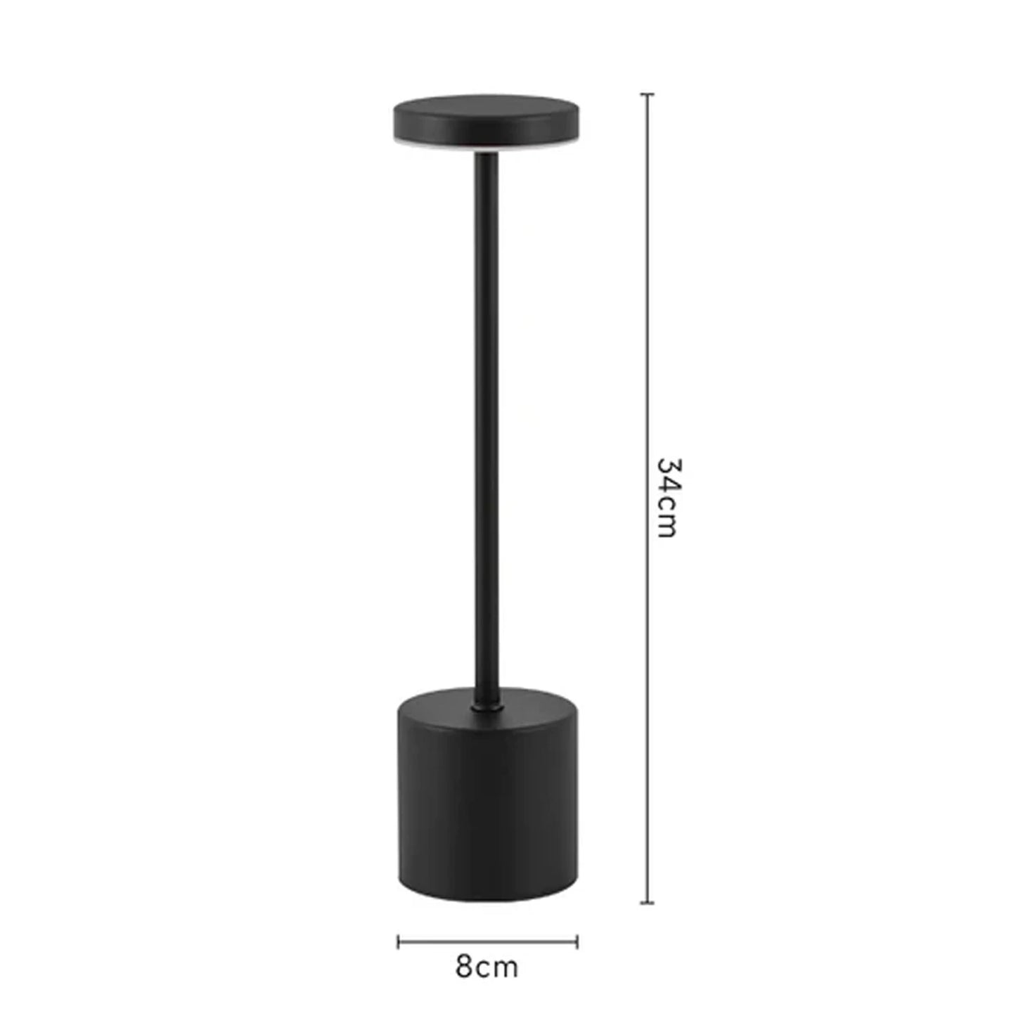 Simple Rechargeable Touch Metal Table Lamp