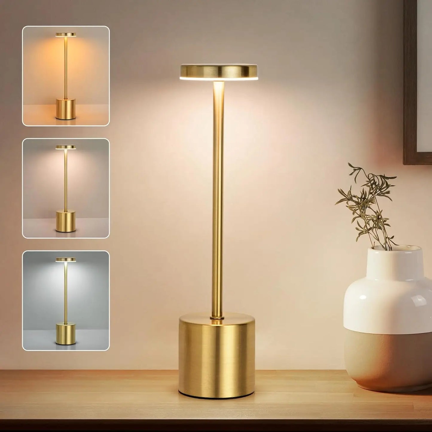 Simple Rechargeable Touch Metal Table Lamp