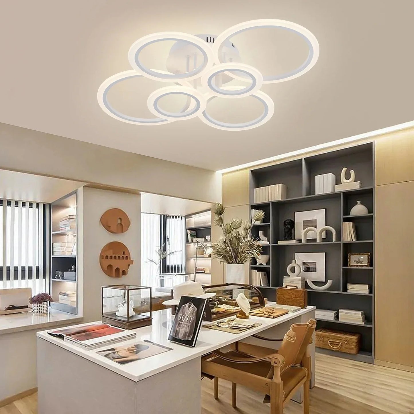 Modern Chandelier Home Lighting Ring Ceiling