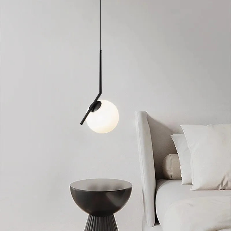 Modern Glass Pendant Lights Bedside Hanging