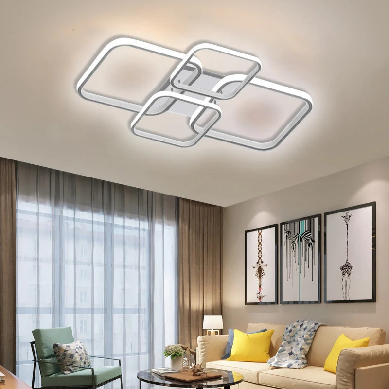 Modern Ceiling Lights Square 4 Heads