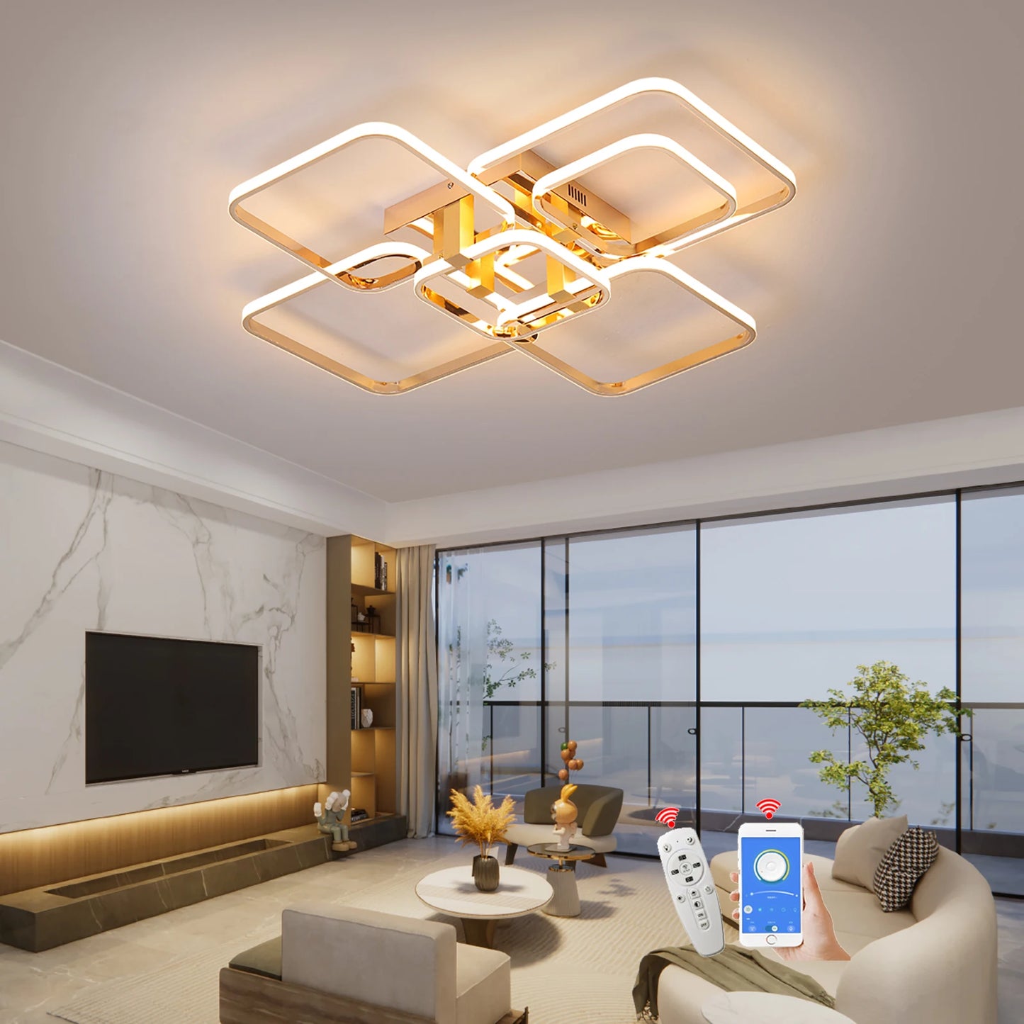 Modern chandeliers dimmable ceiling chandeleir