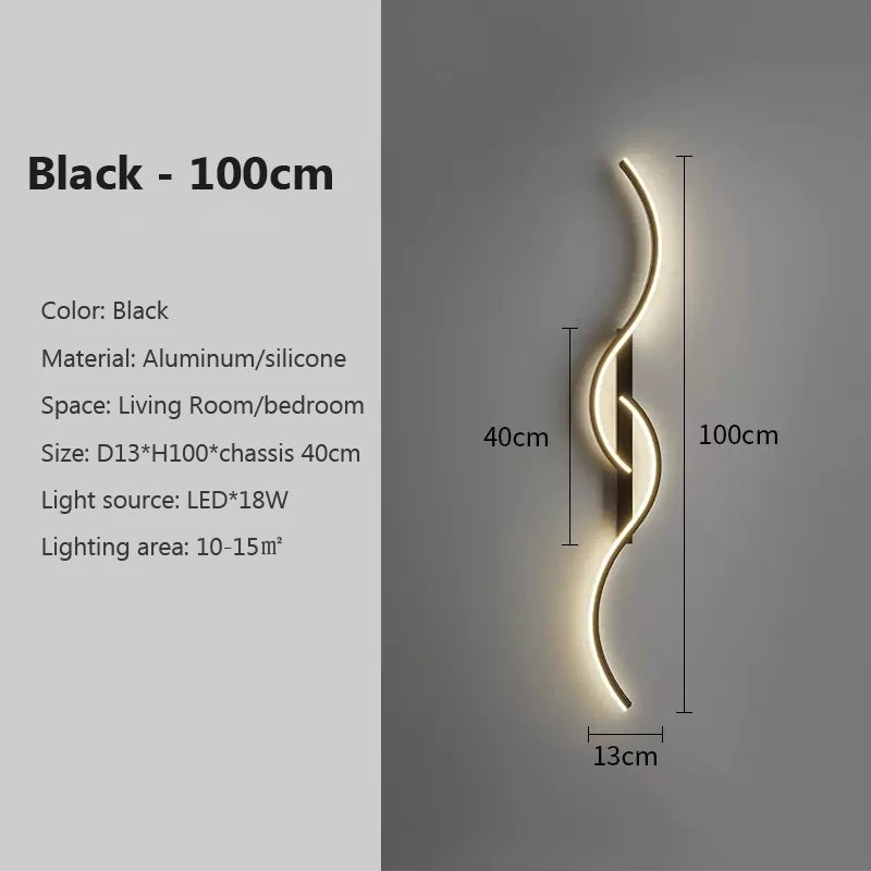 Wall Lamp Minimalist Led Light Long Strip