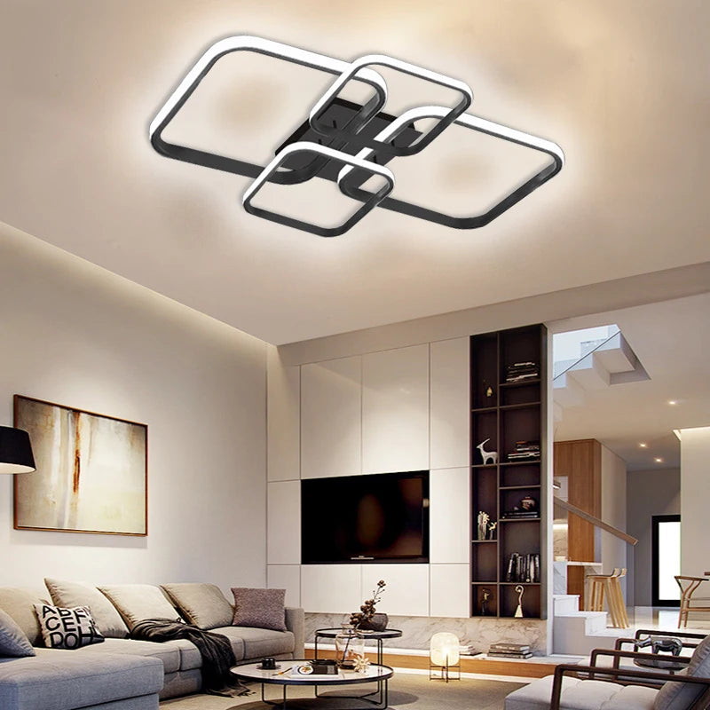 Modern Ceiling Lights Square 4 Heads