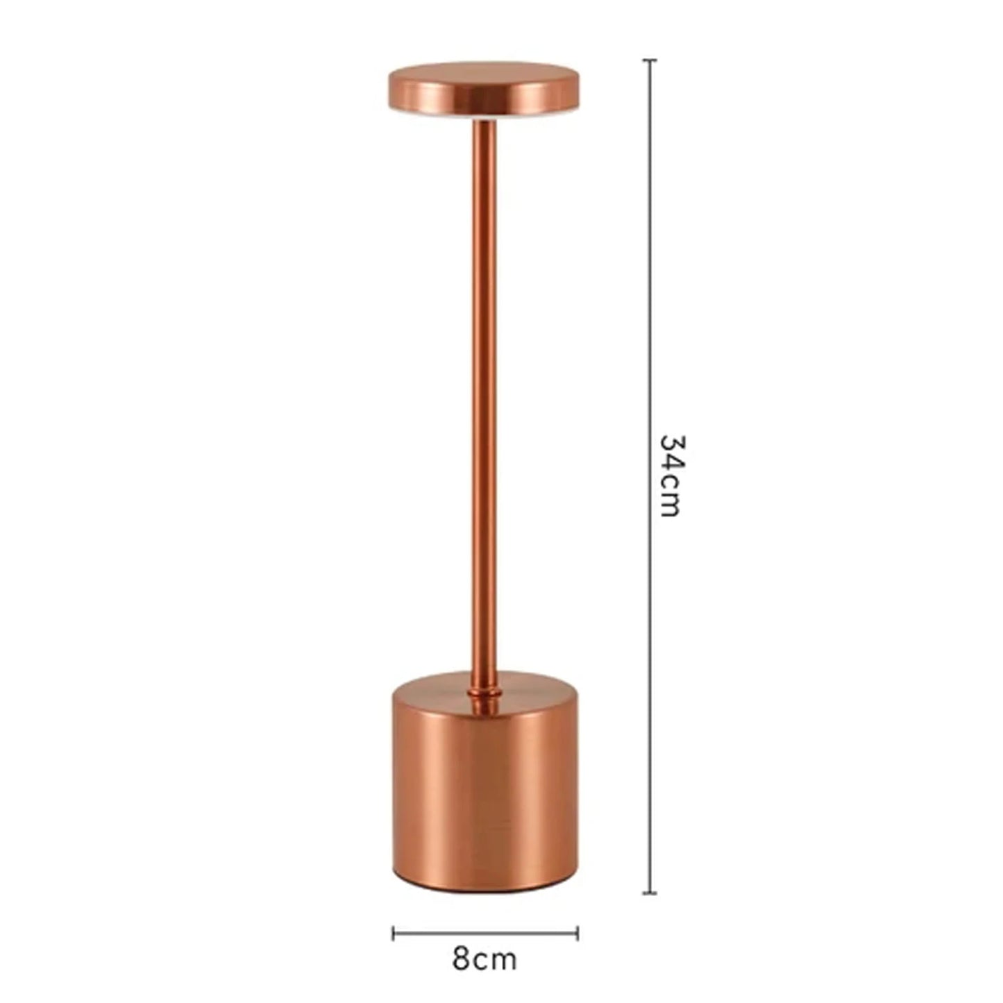 Simple Rechargeable Touch Metal Table Lamp