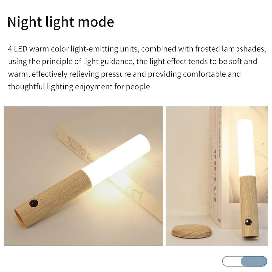 Motion Sensor Night Light Rechargeable Human Body