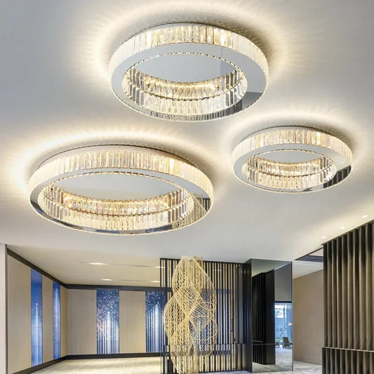 Modern Simple Crystal Circle Lamp Ceiling