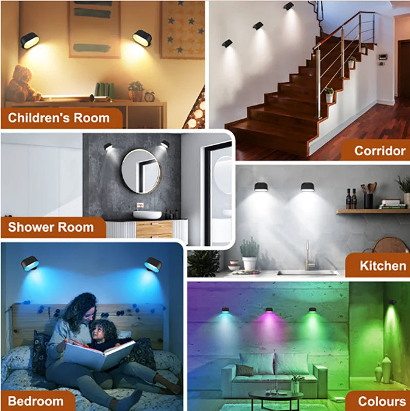 Led Double Head Wall Lamp Night Light