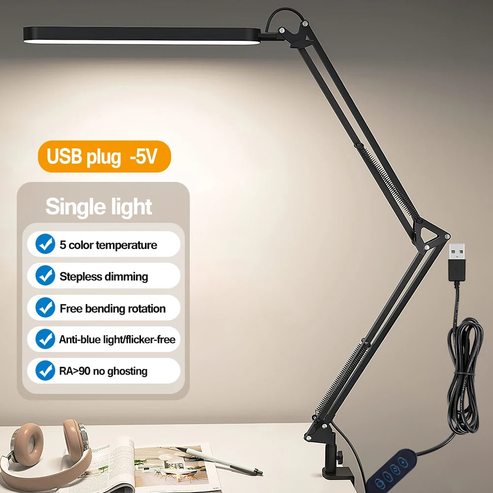 Desk Lamp Adjustable Foldable for Home