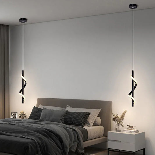 Lustre Bedside Rotating Chandelier Pendant Lights